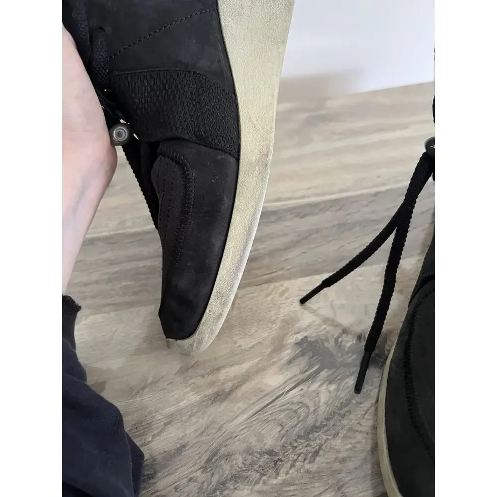 Size 10 - Nike Air Fear Of God Raid Black Mens Suede High top mid rise sneakers